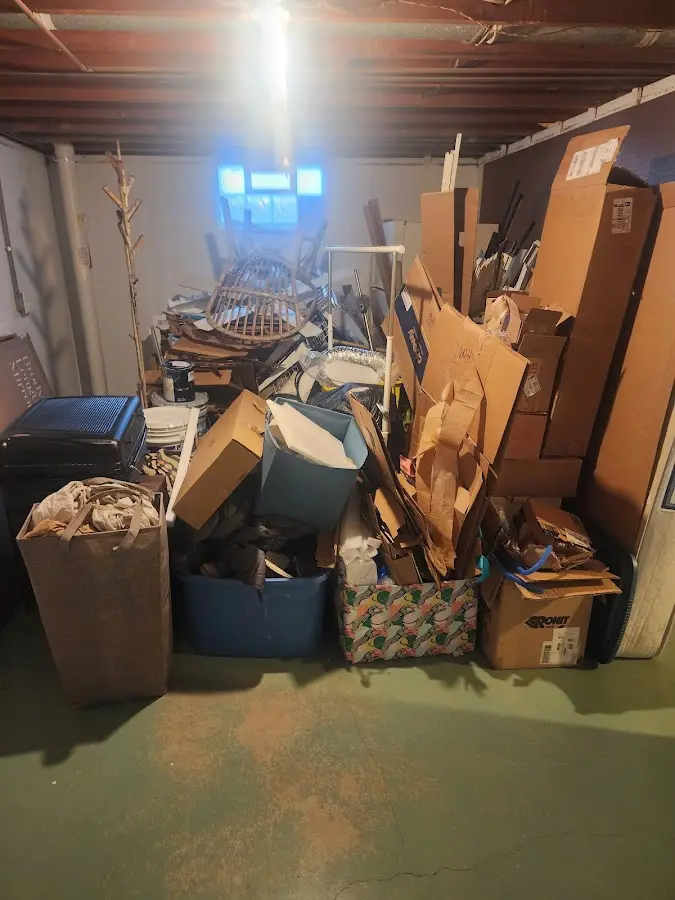 Roll-off dumpster container at job site for 15 Yard Dumpster Rental in Champaign